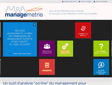 Tablet Screenshot of managemetrie.com